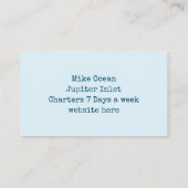 Fishing Charter Visitekaartje (Achterkant)