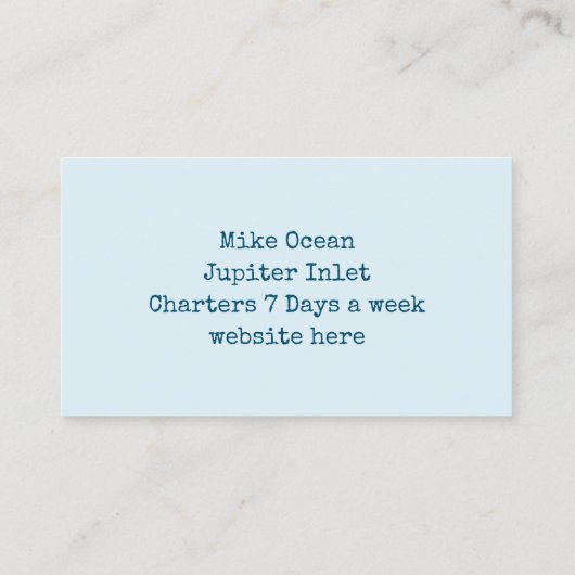 Fishing Charter Visitekaartje (Achterkant)