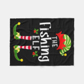 Fishing Christmas Elf Matching Pajama X-mas Party Fleece Deken (Voorkant (Horizontaal))