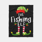 Fishing Christmas Elf Matching Pajama X-mas Party Fleece Deken (Voorkant)