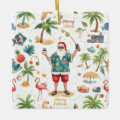 Fishing Christmas Themed  Keramisch Ornament (Voorkant)