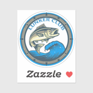 Fishing Club Logo "Lunker Club" Sticker
