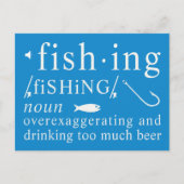 Fishing Definition Beer Exaggeration Hooks  Gift Feestdagenkaart (Voorkant)