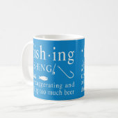Fishing Definition Beer Exaggeration Hooks  Gift Koffiemok (Voorkant links)