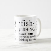 Fishing Definition Beer Exaggeration Hooks Humor Koffiemok (Voorkant rechts)