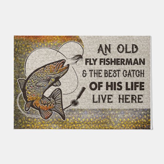 Fishing Doormat, Welcome Mat, Outdoor/Indoor Deurmat (Voorkant)
