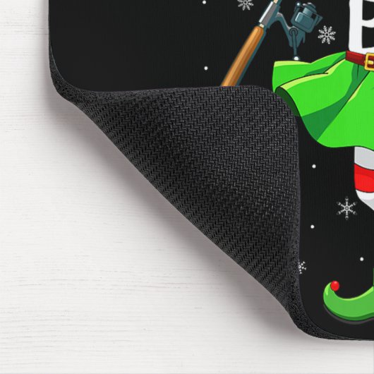 Fishing Elf Christmas Girls Women Elf Squad Xmas F Muismat (Hoek)