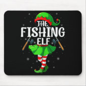 Fishing Elf Christmas Girls Women Elf Squad Xmas F Muismat (Voorkant)