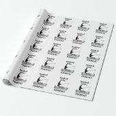 Fishing Fisherman Birthday Cadeaupapier (Uitgerold)