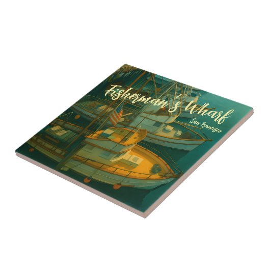 Fishing Fleet at Fisherman’s Wharf, San Francisco Tegeltje (Zijkant)