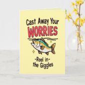 Fishing for Joy Birthday  Kaart (Gele Bloem)