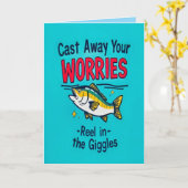 Fishing for Joy on Your Special Day  Birthday Kaart (Gele Bloem)