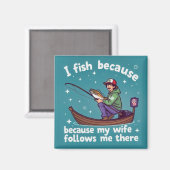 Fishing for Love Magneet (Voorkant / Achterkant)