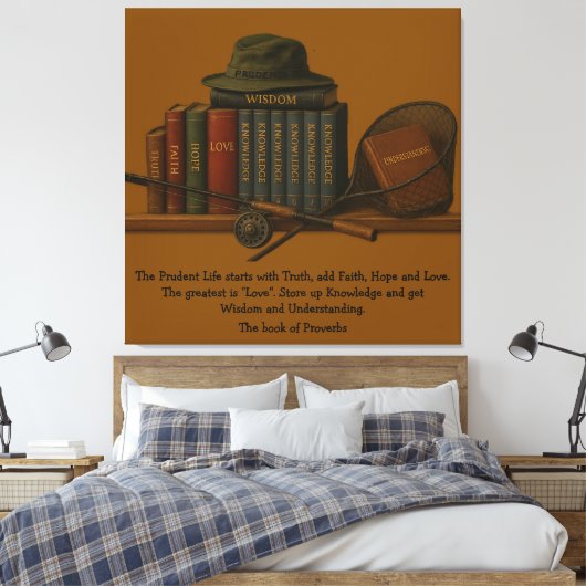 Fishing for Understanding  Canvas Afdruk (Insitu (Slaapkamer))