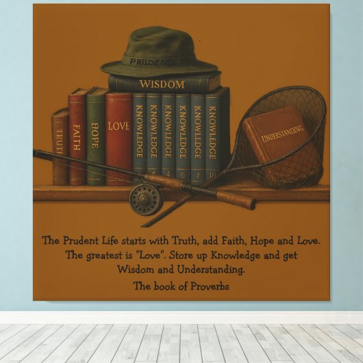 Fishing for Understanding  Canvas Afdruk (Insitu (Houten vloer))