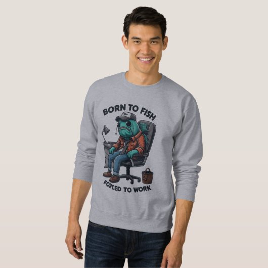 Fishing Forced to Work Sweatshirt (Voorkant volledig)