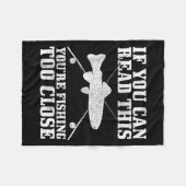 Fishing Funny Fishing Too Close Trout Fisherman Gi Fleece Deken (Voorkant (Horizontaal))