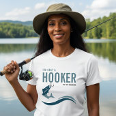 Fishing Funny Hooker on Weekends Fisherman T-shirt
