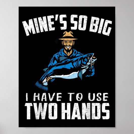 Fishing Funny Shirt Sarcasm Quotes Joke Hobbies Hu Poster (Voorkant)