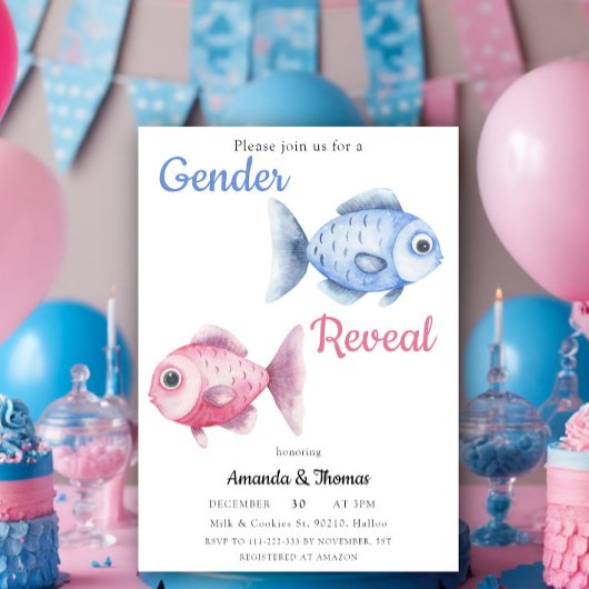Fishing Gender Reveal Kaart