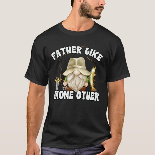 Fishing  Grandpa Gnome Graphic For Fishing Dad T-shirt (Voorkant)