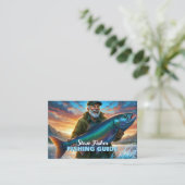 Fishing Guide Big Fish Catch Lake Visitekaartje (Staand voorkant)