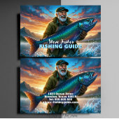 Fishing Guide Fisherman Fish Lake Ocean Visitekaartje