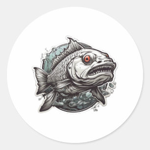 Fishing Hardcore Strike Fish Ronde Sticker