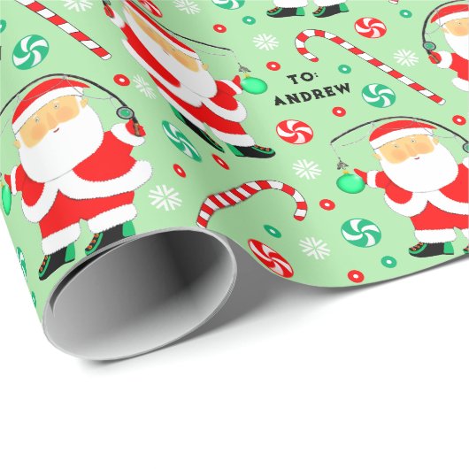 Fishing Holiday Gift Cadeaupapier (Rol Hoek)