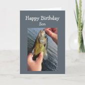 Fishing Humor Son Birthday to Customize Kaart (Voorkant)