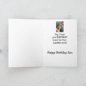 Fishing Humor Son Birthday to Customize Kaart (Binnen)