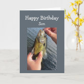 Fishing Humor Son Birthday to Customize Kaart (Gele Bloem)