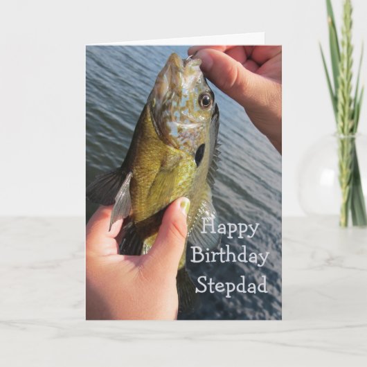 Fishing Humor Stepdad Birthday Fisherman Kaart (Voorkant)