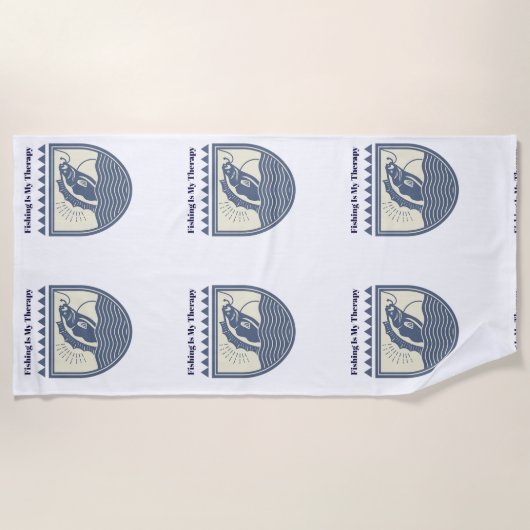 Fishing is My Therapy Strandlaken (Voorkant)