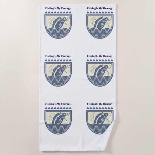 Fishing is My Therapy Strandlaken (Voorkant)