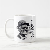 Fishing Lie Joke Mug Koffiemok (Links)