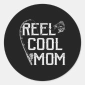 Fishing Lover Gift Reel Cool Mom Fisher Price Lovi Ronde Sticker (Voorkant)