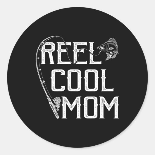Fishing Lover Gift Reel Cool Mom Fisher Price Lovi Ronde Sticker (Voorkant)