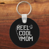 Fishing Lover Gift Reel Cool Mom Fisher Price Lovi Sleutelhanger (Voorkant)