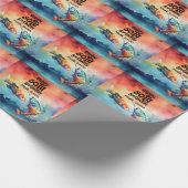 Fishing lovers 50th  birthday Fish   watercolor   Cadeaupapier (Hoek)