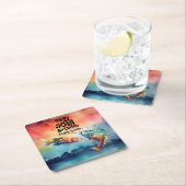 Fishing lovers 50th  birthday Fish   watercolor   Kartonnen Onderzetters (Insitu)