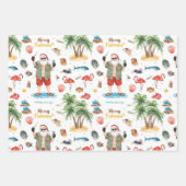 Fishing Lovers Christmas with Santa Claus Inpakpapier Vel (Voorkant 3)