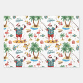 Fishing Lovers Christmas with Santa Claus Inpakpapier Vel (Voorkant)