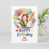 Fishing Lovers themed go fishing on his birthday  Kaart (Staand voorkant)