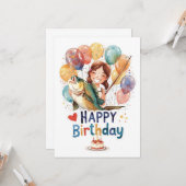 Fishing Lovers themed go fishing on his birthday  Kaart (Voorkant / Achterkant in situ)