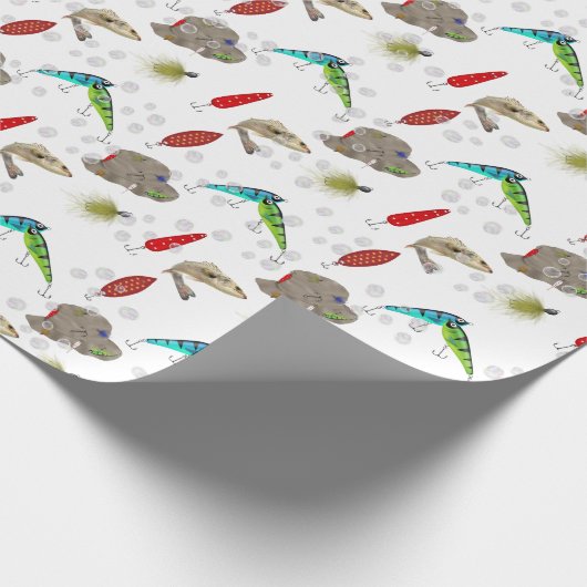 Fishing Lures with Bubbles Cadeaupapier (Hoek)