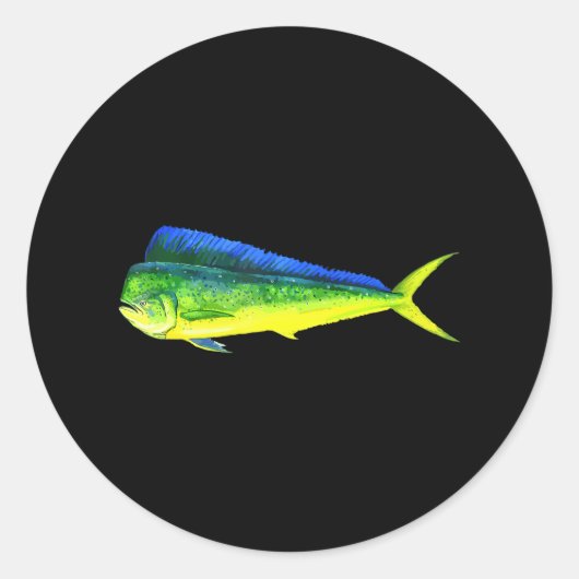 Fishing Mahi Fish Mahi Fishing Lover Ronde Sticker (Voorkant)