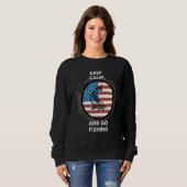 Fishing Patriotic American flag Trui (Voorkant volledig)