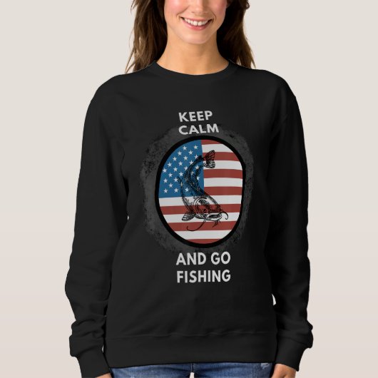 Fishing Patriotic American flag Trui (Voorkant)