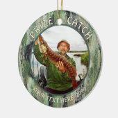 Fishing Prize Catch 2 Photos Keramisch Ornament (Links)